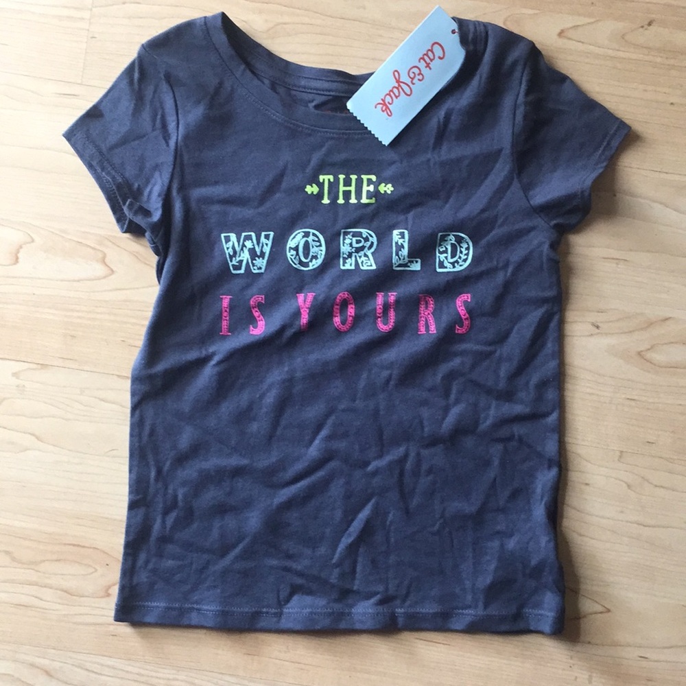 NWT Cat + Jack “The World is Yours” Tee